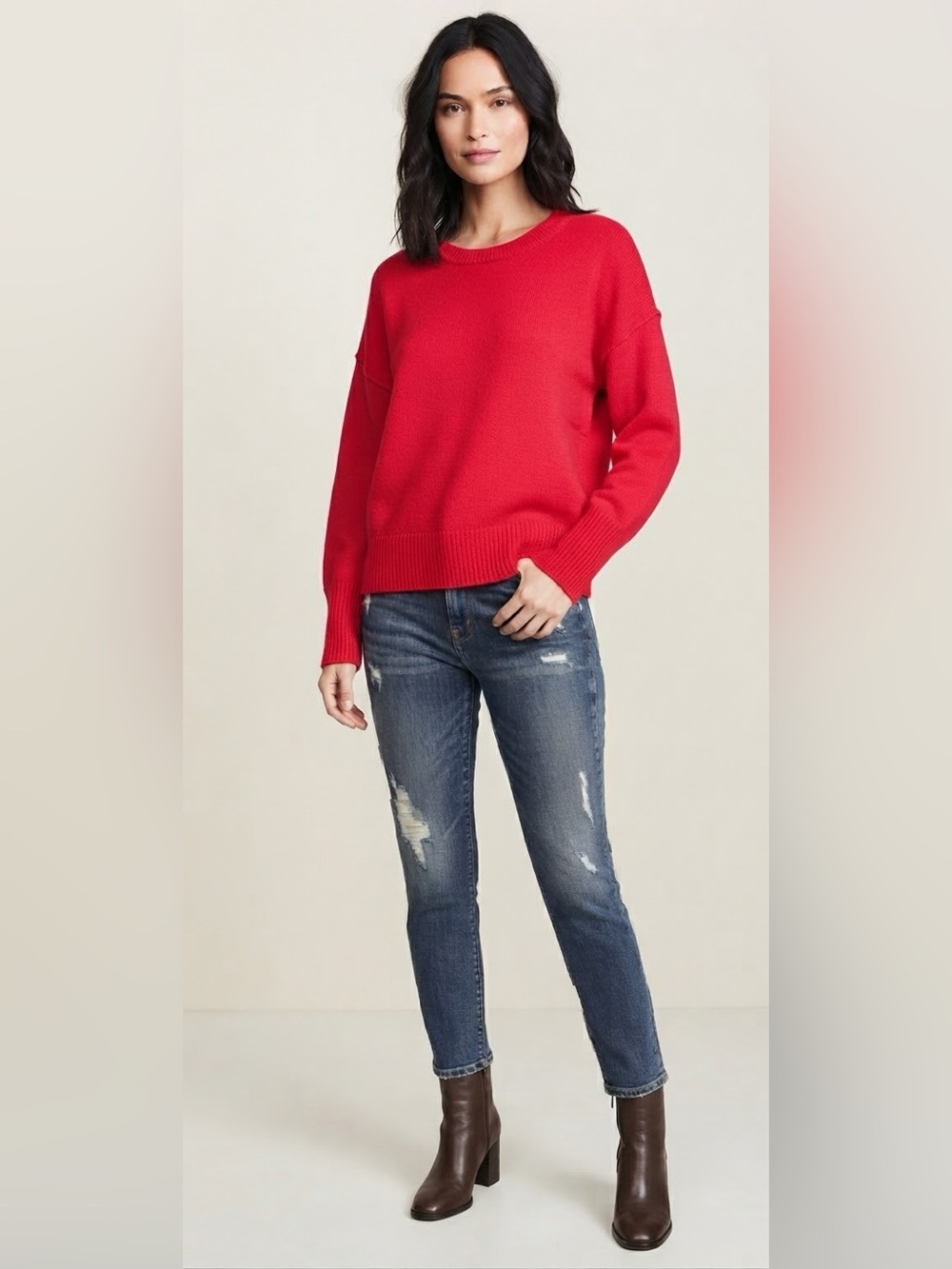 Philosophy Vibrant Red Crew Neck Sweater